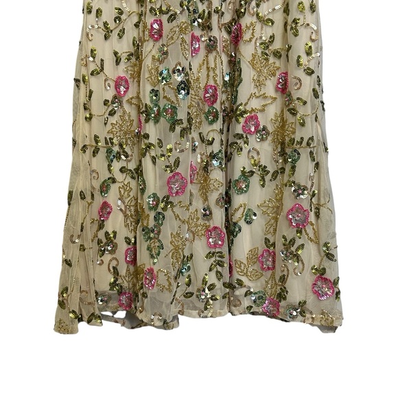 Mac Duggal Evening Gown 5503 Beaded Sequin Long Sleeve Dress Formal Size 10 - Picture 8 of 14